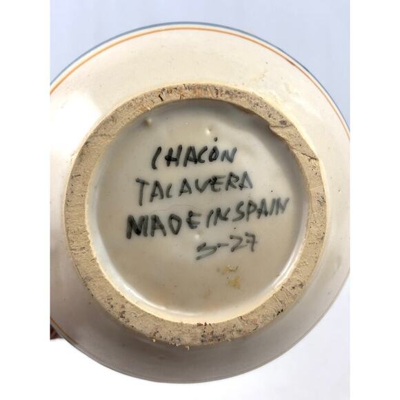 VTG Handmade Spanish Talavera Chacón Pitcher Pottery Spain - Picture 4 of 11